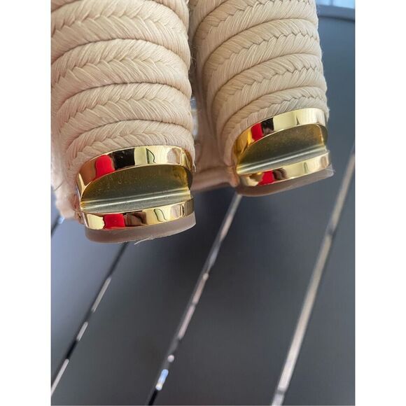 Franco Sarto Marsha Espadrille Wedge Sandals Beige Size 8.5 M - Picture 13 of 16